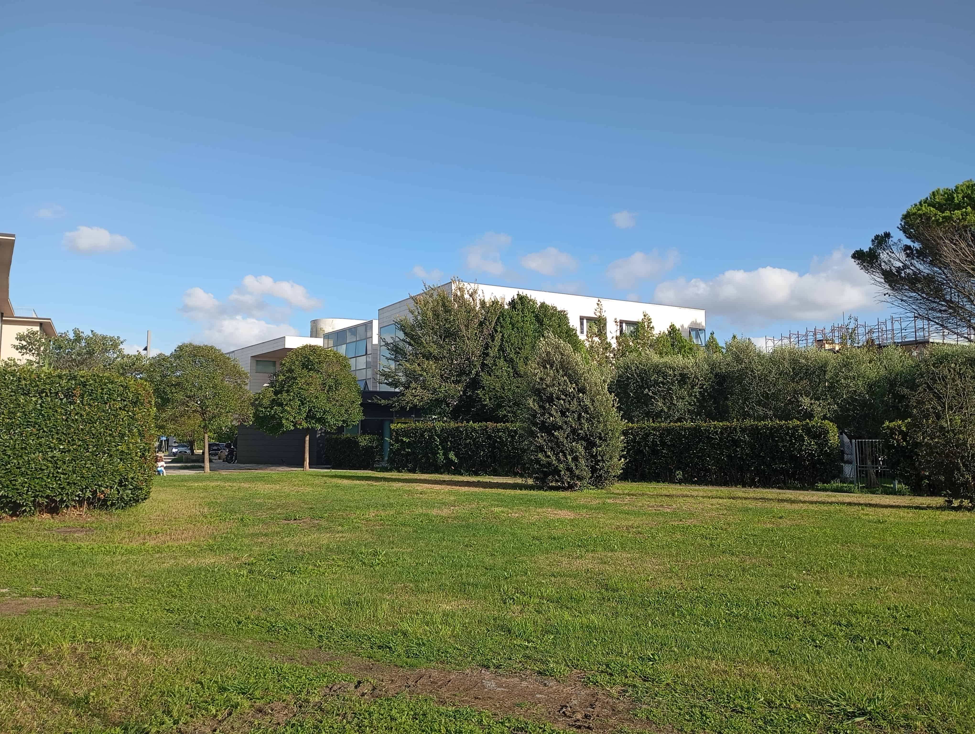 Parco con spazi verdi della struttura